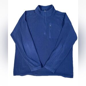 LL Bean Trail Fleece Quarter-zip Lightweight Men’s Size XL Tall In Navy Blue
